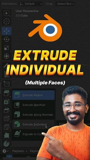 How to Extrude multiple faces in Blender? #blender #tutorial #3d