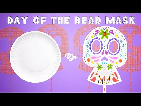 Paper Plate Day of the Dead Mask | DIY Sugar Skull Craft