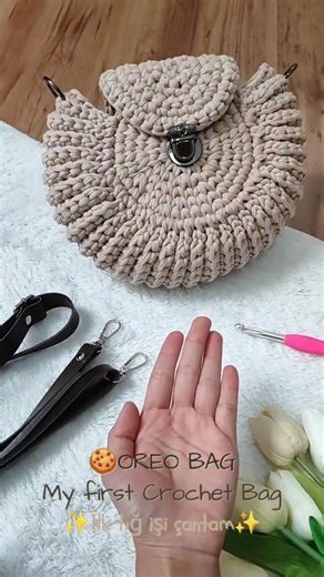 🍪 “From Yarn to Bag — My First Crochet Story 🧶✨ - Oreo Bag Crochet