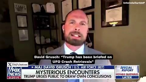 David Grusch BOMBSHELL: "Trump has been briefed on UFO Crash Retrievals" 🛸👽👀The first batch of UFO & alien files were rolled out earlier today by The PentagonGrusch told Fox News’ Bret Baier that President Trump was fully briefed on UFO crash retrievals during his first term. He said the current president is very knowledgeable on this subject. This lines up with Grusch’s claims of recovered non-human biologics from those programs. What does Trump actually know about all this? Do you think ful