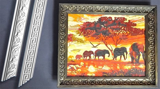 DIY Picture Frame from Ceiling Molding Step-by-Step