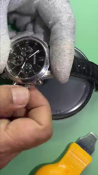 BULOVA STEEL WATCH BATTERY REPLACEMENT #batteryreplacement