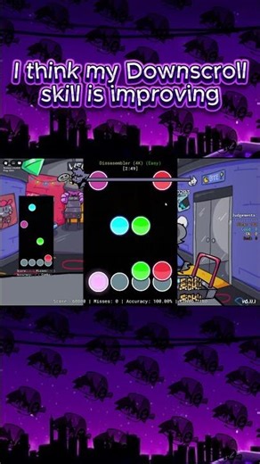 Dear Downscroll players, am I getting better? #fnf #mondaymorningmisery #rofnf