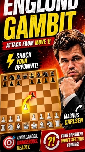 You’ve never seen THIS attack after 1.d4… 😳🔥#EnglundGambit