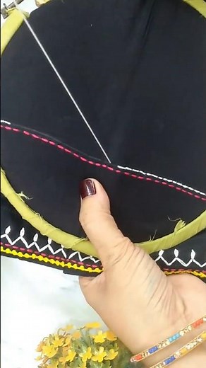 Beautiful Hand Embroidery Sleeves Design💗 #viral #fashion #embroidery #easy #dress#shorts