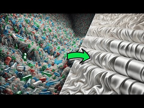 From waste to resource: Amazing recycling proccess transform plastic bottles into polyester fabric ?