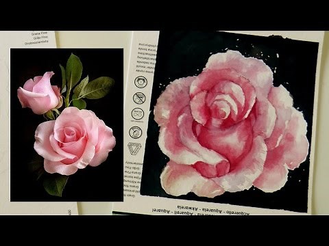 Watercolor Tutorial: How to paint a realistic rose and how to draw upside down by ART TV