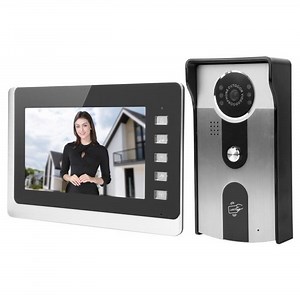 SUC-visiophone interphone vidéo Sonnette vidéo LCD 7 pouces filaire, Radio bricolage sonnette Prise UE