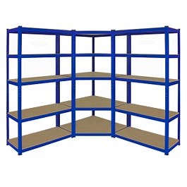 Monster Racking T-Rax Corner Shelving Unit - Blue