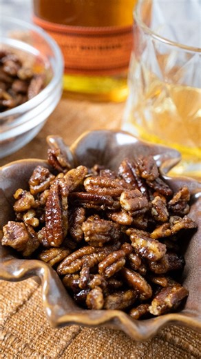 Vinny DelGiudice | Italian-American Recipes on Instagram: "Bourbon Candied Pecans An easy snack to add last minute to your Thanksgiving plans. I love to snack on these throughout the day or to add them to Maple Bacon Brussels Sprouts. Get this delicious holiday pecan recipe at AlwaysFromScratch.com or comment 'recipe' and I'll send you the link to your DMs #thanksgiving #easyrecipes #alwaysfromscratch https://alwaysfromscratch.com/bourbon-candied-pecans/"