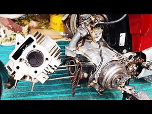 How To Change/Replace 70cc Motorcycle Piston With Detail