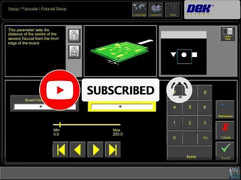 How to do new product setup and fiducial setup in DEK (ASM)paste printer machine.