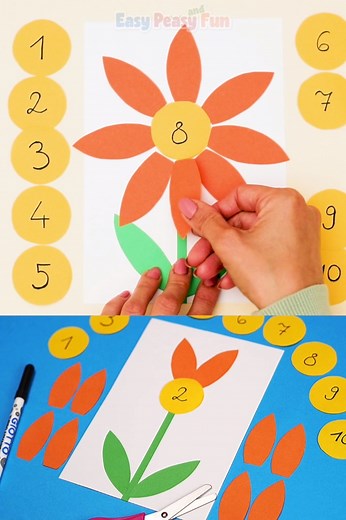 Flower Petal Counting to 10 Activity https://www.easypeasyandfun.com/flower-petal-counting-to-10-activity/ | Easy Peasy and Fun