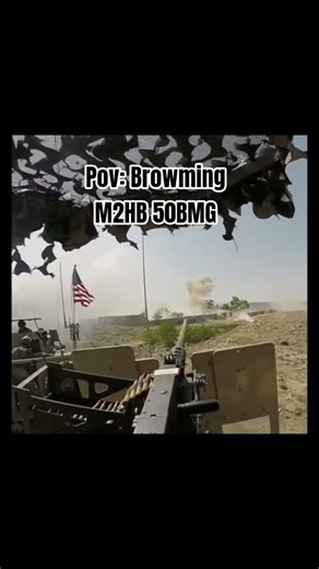 Pov: Browming M2HB 50BMG #military #army #fighting #afghanistan #fyp #viral #america