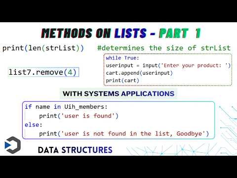 List Methods (part 1) - Lesson 2: Python Data Structures