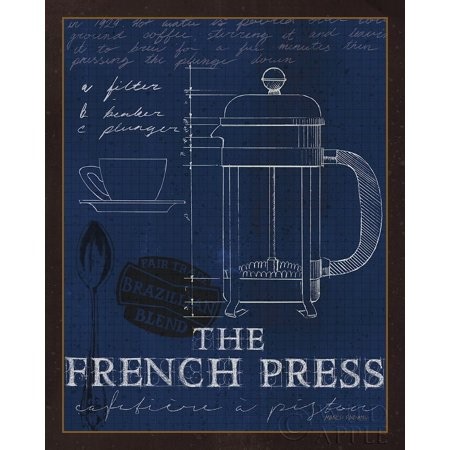 Coffee Blueprint I Indigo Poster Print by Marco Fabiano (24 x 36) - Walmart.ca