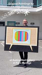 THE WORLD NEEDS MORE COLOR !!! ... so I painted some VERY colorful paintings ... now available at @rubineredgallery in Palm Springs #midcentury #originalpainting #originalartwork #palmsprings | Charles Phoenix