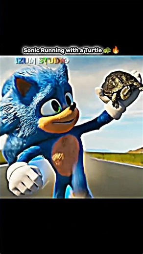 Sonic Running with a Turtle 💀😱 | Sonic The Hedgehog | #sonic #edit #shorts ‪@izum_studio‬