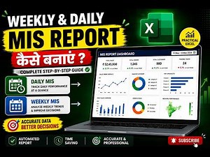 🔥 Daily & Weekly MIS Report in Excel | Complete Practical Tutorial (Step-by-Step)