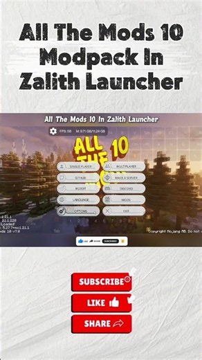 All The Mods 10 Modpack In Zalith Launcher 🔥