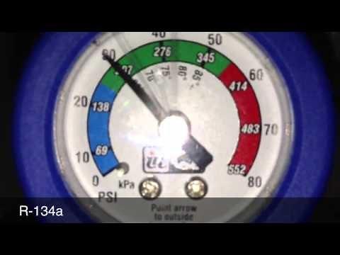 A/C pressure gauge fluctuation problem