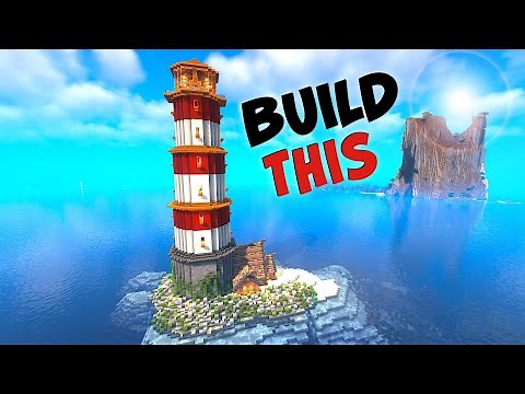 Build an Amazing Minecraft Lighthouse with Rocky Shore