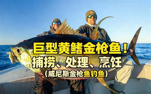 [中配]巨型黄鳍金枪鱼！捕捞、处理、烹饪（威尼斯金枪鱼钓鱼） - Landshark Outdoors