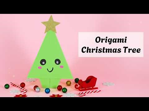 EASY Origami Christmas Tree 🎄 | Paper Christmas Crafts for Kids