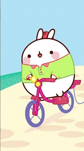 🩵✨ Oops! Bike Fail 🚲💥 Molang #Shorts