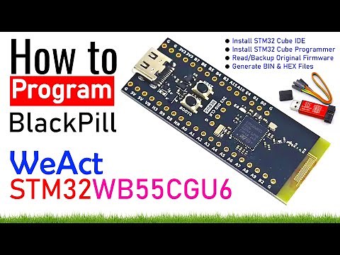 How to Program STM32WB55CGU6 BlackPill | Install STM32CubeIDE & Programmer, Generate BIN/HEX, Backup