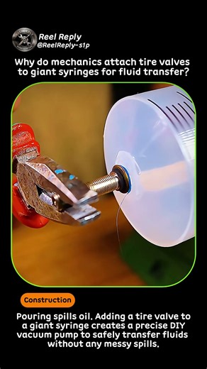 Genius DIY Fluid Pump Hack Using a Giant Syringe! #worker #process #diy #tools #lifehack
