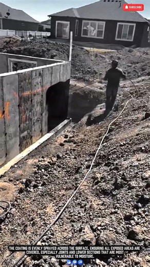 Foundation Waterproof Coating Process on Concrete Wall