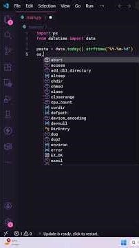 DIRETÓRIOS COM DATA NO PYTHON #python #programação #shorts