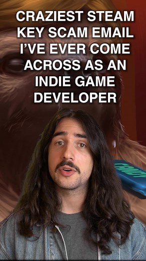 The craziest steam key scam email I've come across as an indie game developer. #fyp #indiegames #gamedev #indiegame #steam #gaming #scam #scammers
