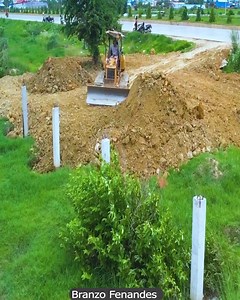 Power Duo: KOMAT'SU Dozer and 5T Dump Truck Filling the Pond with Precision. | Branzo Fenandes
