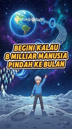 Bayangin Jika 8 Milliar Manusia Hidup di Bulan - Fakta Unik Astronomi #short