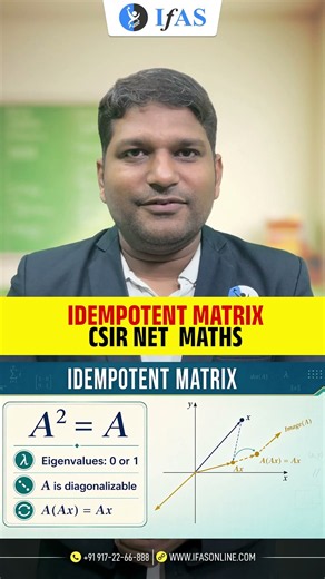 🔥 CSIR NET Maths QOD: Can You Solve This Idempotent Matrix Problem?