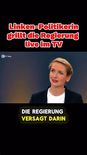 Lukas Breit | Bundestag on Instagram: "Linken-Politikerin @inesschwerdtner grillt die Regierung live im TV. #dielinke"