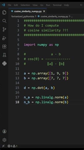 How do I compute cosine similarity #python