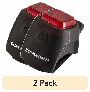 (2 pack) Schwinn Quick Wrap LED Bike Light Set, 30 Lumens, Black