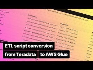 Moving data from Teradata to Amazon Redshift using ETL scripts in AWS Glue