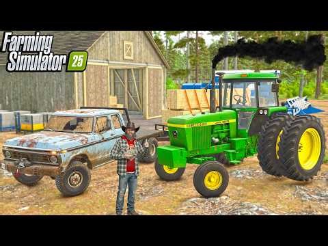 I BOUGHT THIS TRACTOR FROM JUST SELLING WOOD!? - (SURVIVAL FARMING)