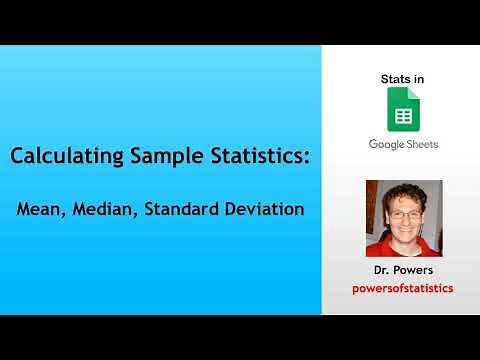 Calculating Sample Statistics in Google Sheets