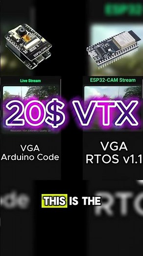 CHEAP FPV VTX: RTOS vs Arduino FPS #vtx #digitalfpv #drone #diy #esp32cam #fpv #esp32 #esp32project