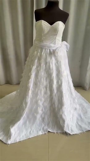 Order 614 Video 11.2 Feathered Wedding Dress