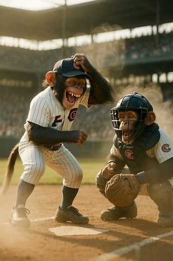 "Monkey Baseball Chaos: When the Batter Totally Misses!"
