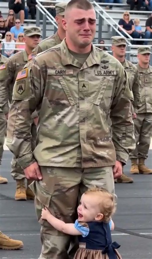 The Sweetest Military Reunion Ever! 🥹#MilitaryReunion #ArmyDad #SoldierHomecoming #Daddy
