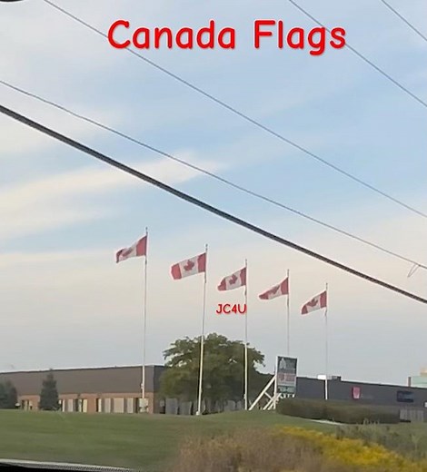 Canada Waving Flags amazing to see them Waving in Canada