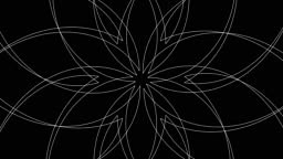 A thin line abstract radiating pattern rotating loop.