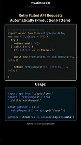 Retry Logic That Actually Works #coding #tutorial #shorts